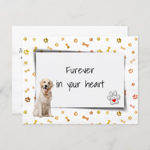 Golden Retriever Pet Beileid Loss Postkarte