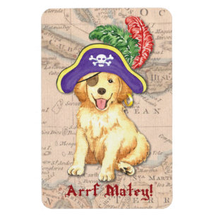 Golden retriever-Pirat Magnet
