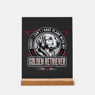 Golden Retriever plant Hund Abzeichen Design Acrylschild