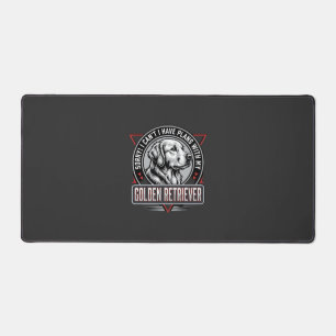 Golden Retriever plant Hund Abzeichen Design Schreibtischunterlage