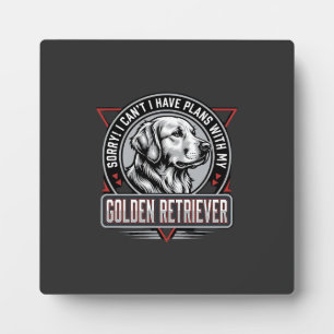 Golden Retriever plant Hundeschild Design Fotoplatte