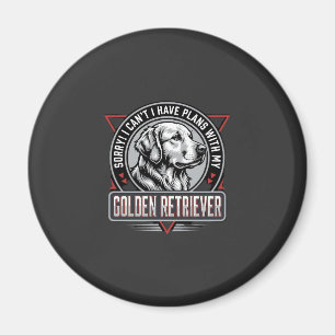 Golden Retriever plant Hundeschild Design Magnet
