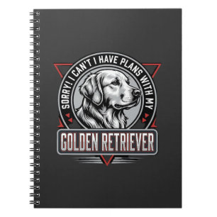 Golden Retriever plant Hundeschild Design Notizblock