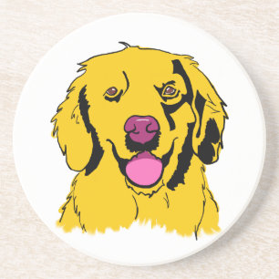 Golden Retriever Pop T - Shirt Getränkeuntersetzer