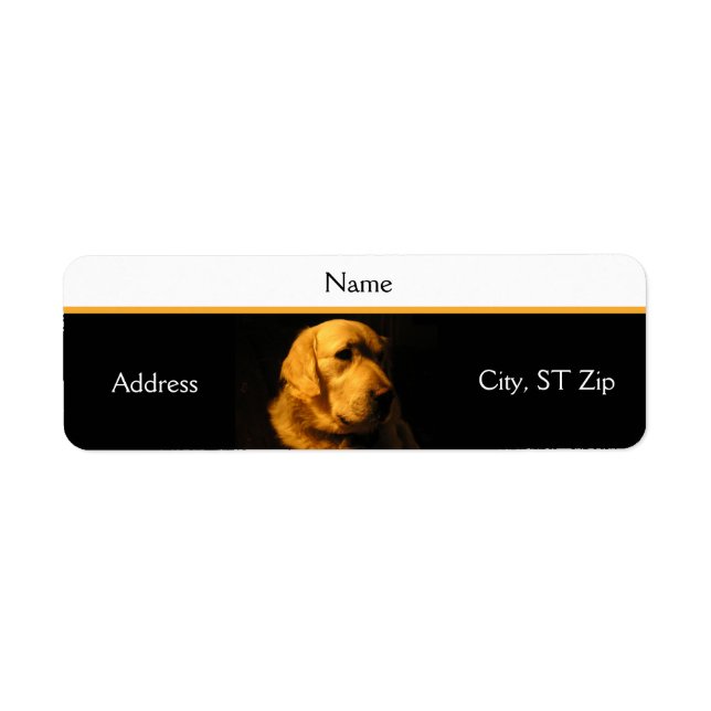 Golden Retriever Portrait Address Label (Vorne)