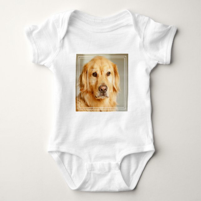 Golden Retriever Portrait Baby Strampler (Vorderseite)