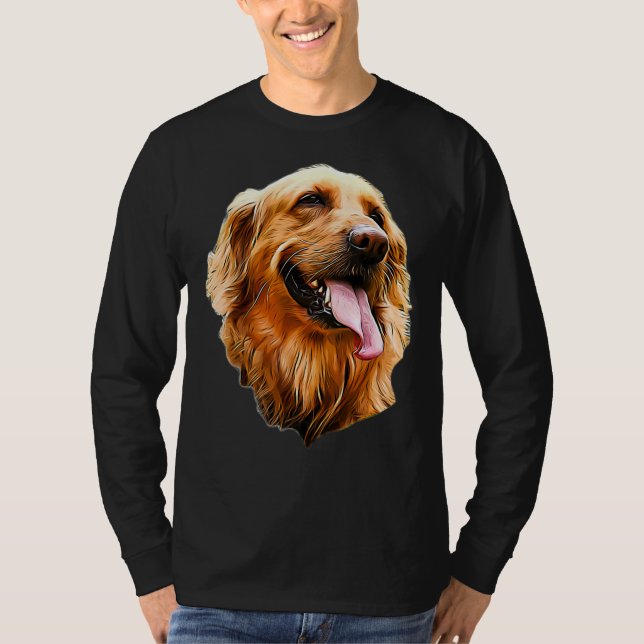 Golden Retriever Portrait T-Shirt (Vorderseite)
