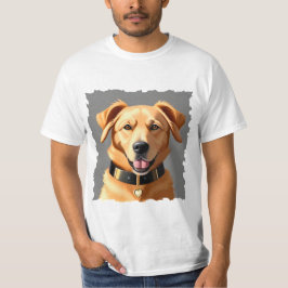 Golden Retriever Portrait Tragetran Schwarzes Coll T-Shirt