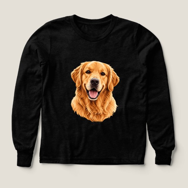 Golden-Retriever-Porträt-Hunde-Illustration (Design Vorderseite)
