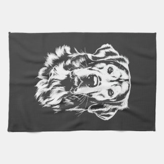 Golden Retriever-Porträt Minimalistische Bekleidun Geschirrtuch