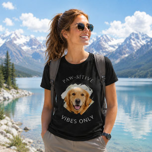 Golden Retriever Positive Vibes Nur Foto Mama T-Shirt