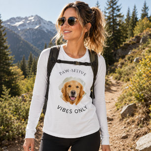 Golden Retriever Positive Vibes Only Foto Mädchen