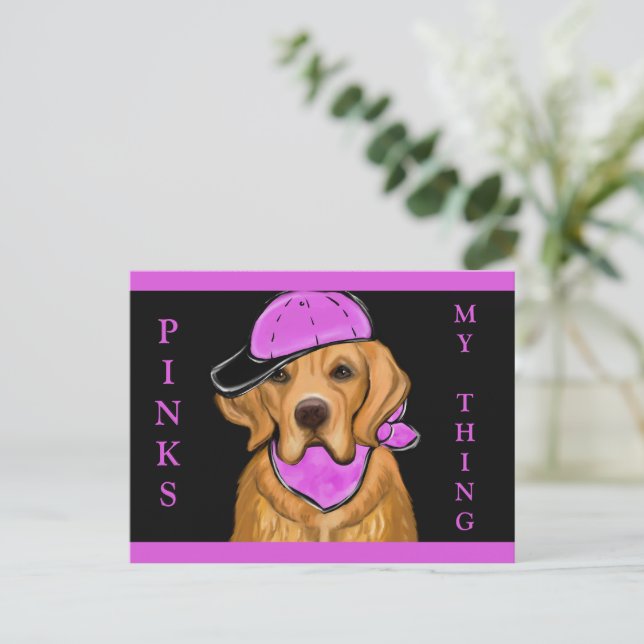 GOLDEN RETRIEVER POSTCARD POSTKARTE (Stehend Vorderseite)