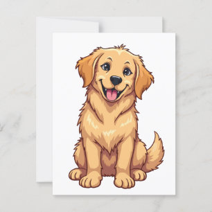 Golden Retriever Postkarte