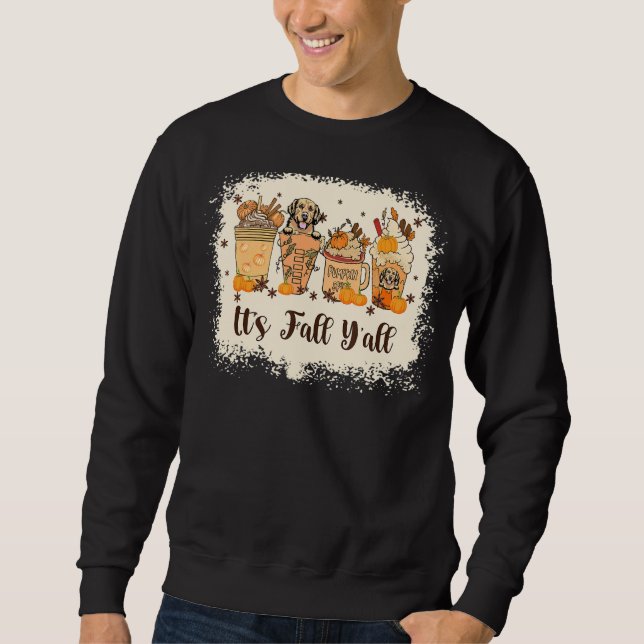 Golden Retriever Pumpkin Gewürz Latte Herbst Herbs Sweatshirt (Vorderseite)