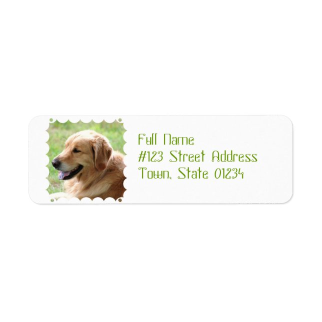 Golden Retriever Pup Mailing Labels (Vorne)