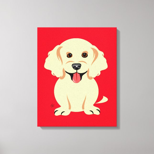 Golden Retriever Puppy Children's Wall Decor Leinwanddruck (Vorderseite)