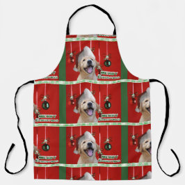 Golden Retriever Puppy Christmas Bowl Schürze