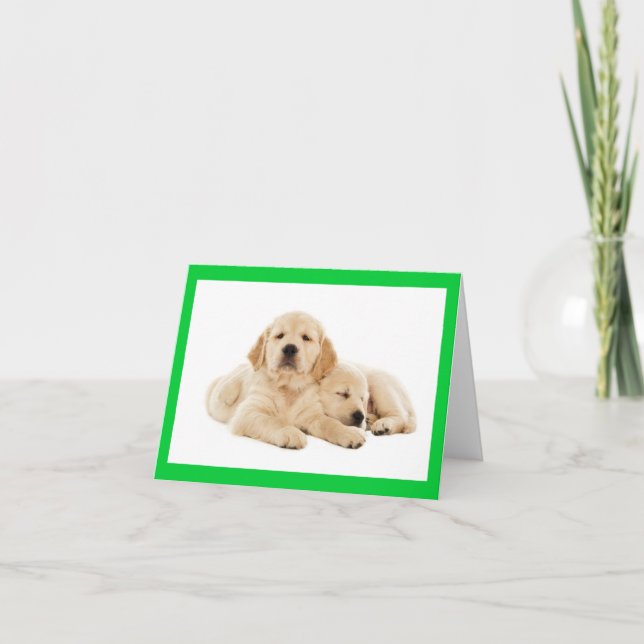 Golden Retriever Puppy Dose Blank Note Card Karte (Vorderseite)