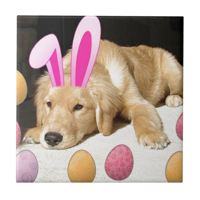 Golden Retriever Puppy Fliese (Vorderseite)