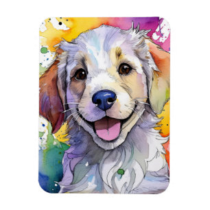 Golden Retriever Puppy Foto Magnet