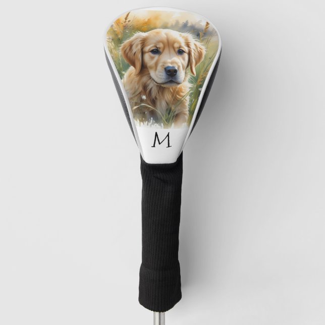 Golden Retriever Puppy Golf Headcover (Vorderseite)