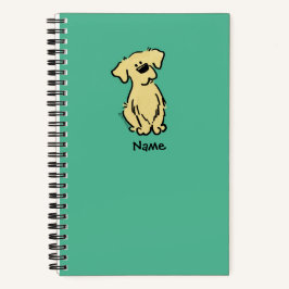 Golden Retriever Puppy - grün - Notizbuch