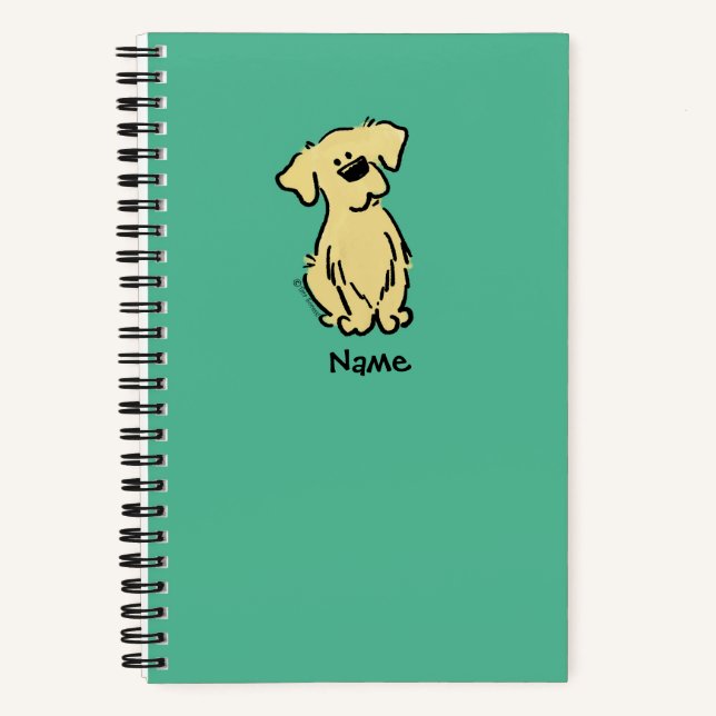 Golden Retriever Puppy - grün - Notizbuch (Vorderseite)
