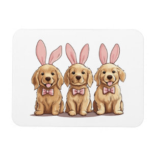 Golden Retriever Puppy Hunde Ostern Magnet