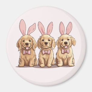Golden Retriever Puppy Hunde Ostern Magnet