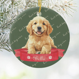 Golden Retriever Puppy  Keramik Ornament