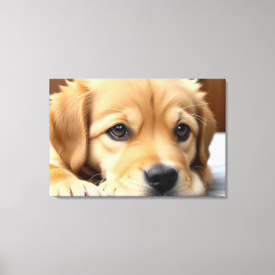 Golden Retriever Puppy Leinwanddruck