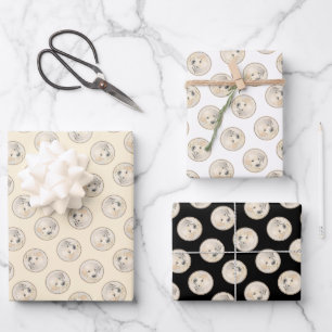 Golden Retriever Puppy Malerei Original Dog Art Geschenkpapier Set