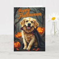 Golden Retriever Puppy mit Pumpkins Halloween