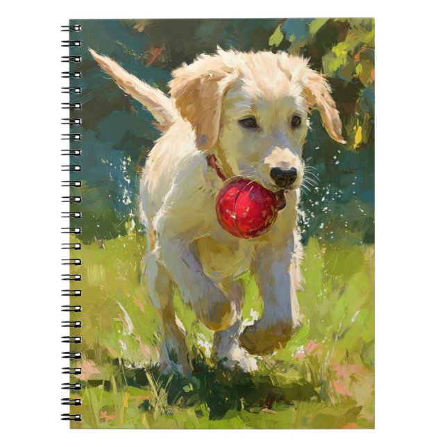 Golden Retriever Puppy Notebook Notizblock (Vorderseite)