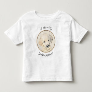 Golden Retriever Puppy Painting - Original Dog Art Kleinkind T-shirt