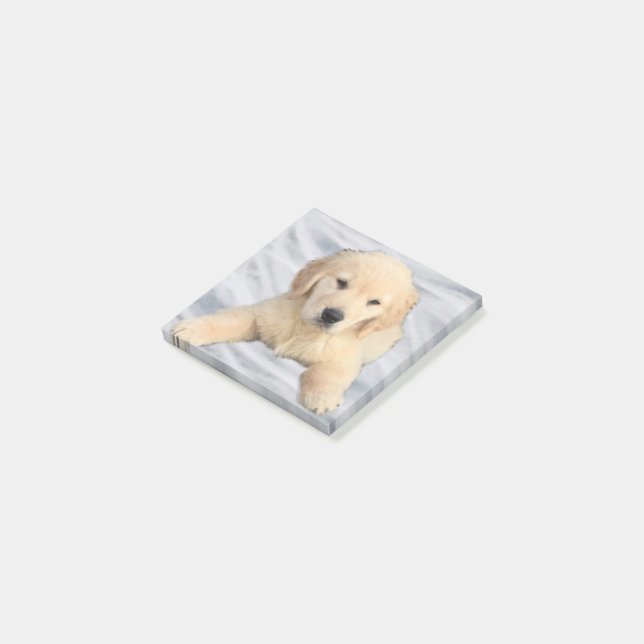 Golden Retriever Puppy Post - Anmerkungen Post-it Klebezettel (angewinkelt)