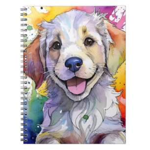 Golden Retriever Puppy Spiral Notebook Notizblock
