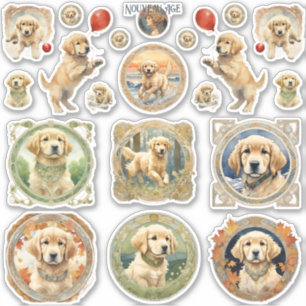 Golden Retriever Puppy Sticker