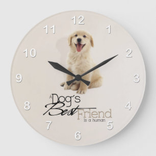 Golden Retriever Puppy Wall Clock Große Wanduhr