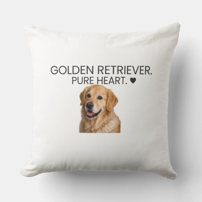 Golden Retriever Pure Heart ♥ Decorative Kissen (Vorderseite)