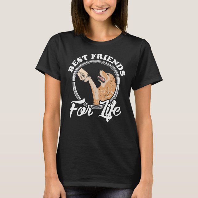 Golden Retriever Quot Best Friends for Life Quot T-Shirt (Vorderseite)