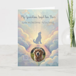 Golden Retriever Rainbow Bridge Memorial Card Pet Feiertagskarte
