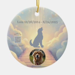 Golden Retriever Rainbow Bridge Memorial Ornament