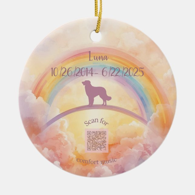 Golden Retriever Rainbow Bridge Ornament (Vorne)