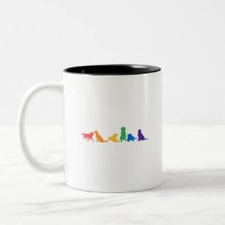 Golden Retriever Rainbow Zweifarbige Tasse