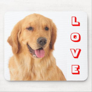 Golden Retriever Red Liebe Welpe Dog Portrait Mousepad