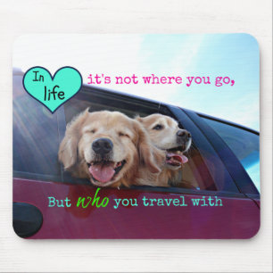 Golden retriever-Reise-Freundschaft Mousepad