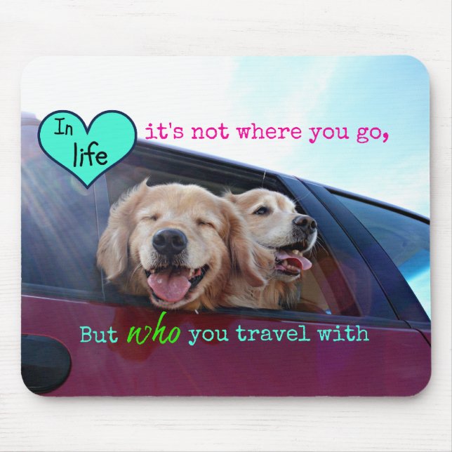 Golden retriever-Reise-Freundschaft Mousepad (Vorne)