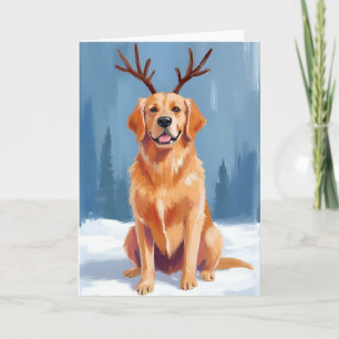 Golden Retriever Rentiere Geweih Weihnachten